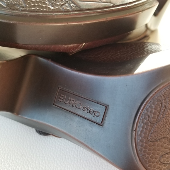 EUROstep brown leather maggie clogs size 8M - Picture 3 of 8